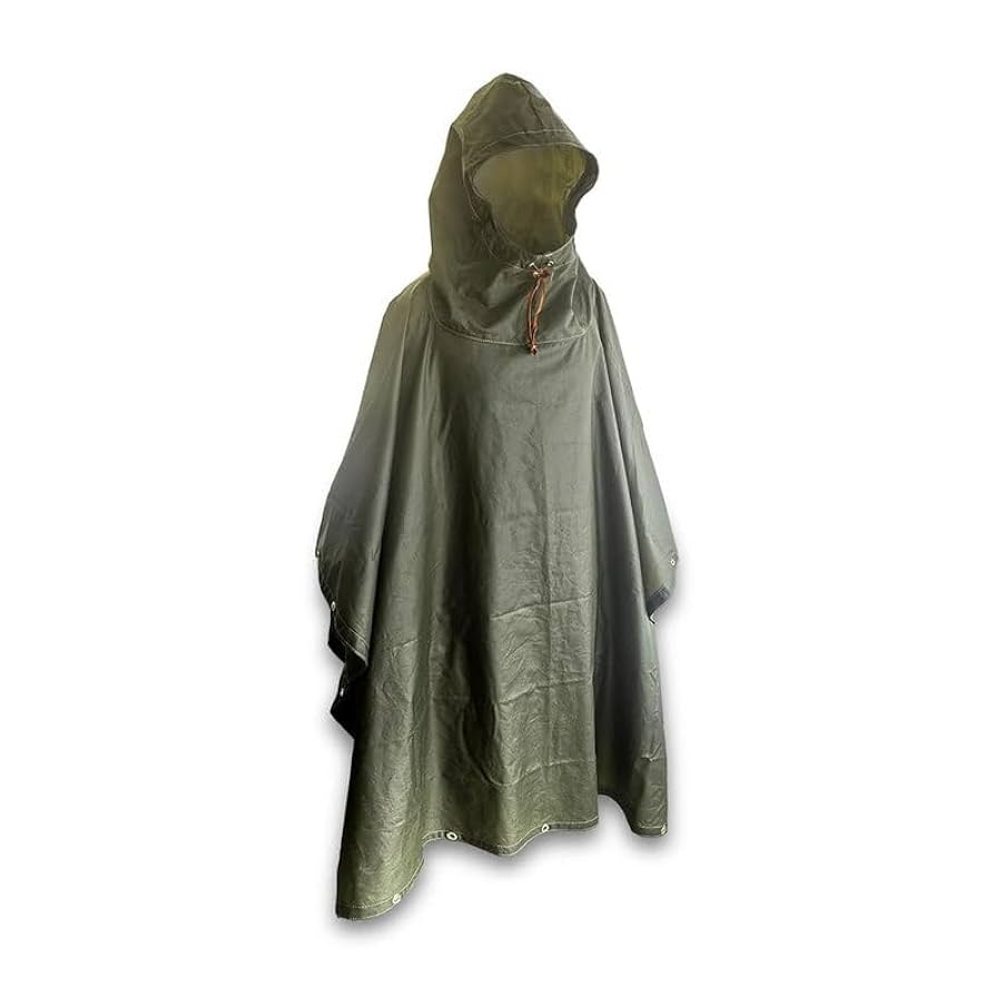 ブッシュクラフト　ポンチョ　キャンプ　アウトドア　釣り Amazon.co.jp: BUSHCRAFTSPAIN Bushcraft Spain OILSKIN